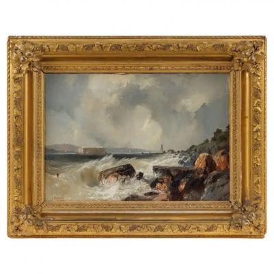 Alfred Copestick Alfred Copestick Fort Hamilton from the Narrows New York 1857 1857