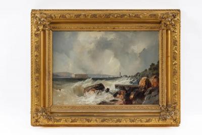 Alfred Copestick Alfred Copestick Fort Hamilton from the Narrows New York 1857 1857