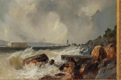 Alfred Copestick Alfred Copestick Fort Hamilton from the Narrows New York 1857 1857