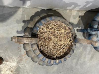 Alfred Corneau A pair of French cast iron garden urns C 1890 Marked for Alfred Corneau 