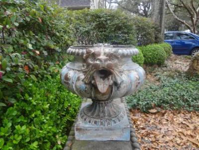 Alfred Corneau Pair of 19th Century French Cast Iron Garden Urns Attributed to Alfred Corneau