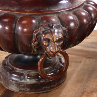 Alfred Corneau Rare Pair of French Enameled Alfred Corneau Urns C 1880 Signed