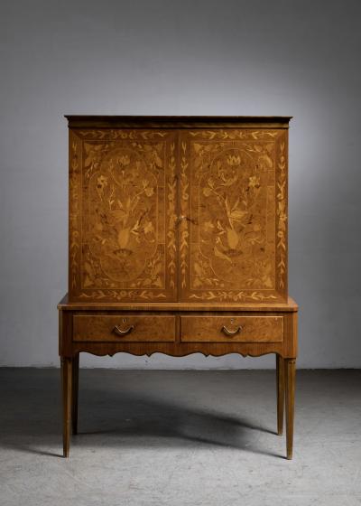 Alfred Ehrlin intarsia cabinet