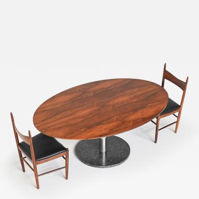 Alfred Hendrickx Alfred Hendrickx oval dining table in rosewood Belform Belgium 1960