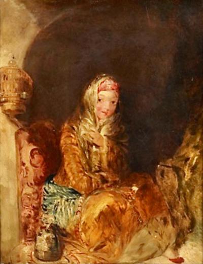 Alfred Joseph Woolmer 1805 1892 Portrait of a Young Girl