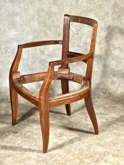 Alfred Porteneuve Alfred Porteneuve restored refinished armchair in oak