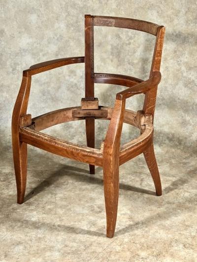 Alfred Porteneuve Alfred Porteneuve restored refinished armchair in oak