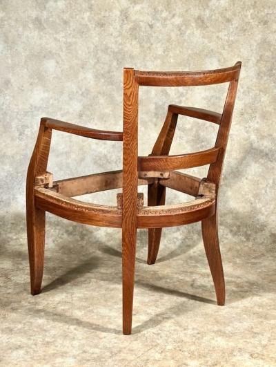Alfred Porteneuve Alfred Porteneuve restored refinished armchair in oak