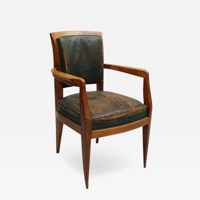 Alfred Porteneuve Fine French 1930s Desk Chair Attributed to Alfred Porteneuve