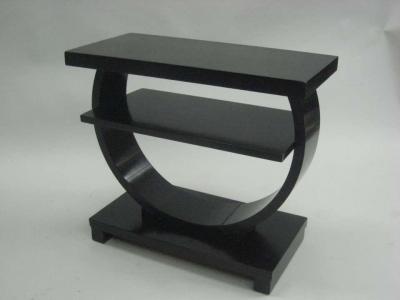 Alfred Porteneuve French Art Deco Double Tier Wood End Tables Attributed to Alfred Porteneuve
