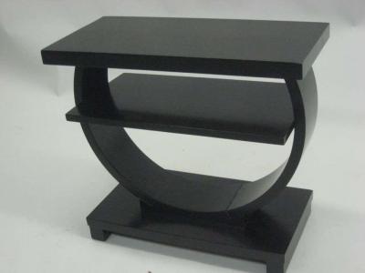 Alfred Porteneuve French Art Deco Double Tier Wood End Tables Attributed to Alfred Porteneuve