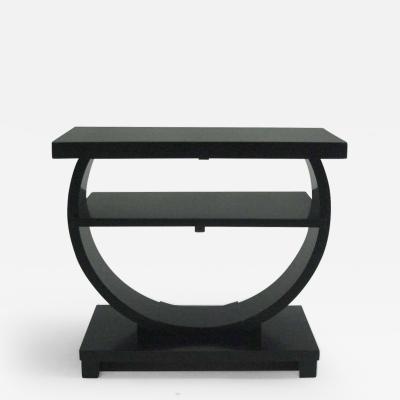 Alfred Porteneuve French Art Deco Double Tier Wood End Tables Attributed to Alfred Porteneuve