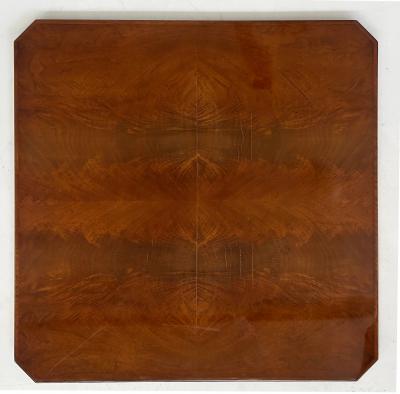 Alfred Porteneuve French Art Deco Fliptop Mahogany Game Table Porteneuve Attributed circa 1940s
