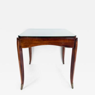 Alfred Porteneuve French Art Deco Fliptop Mahogany Game Table Porteneuve Attributed circa 1940s
