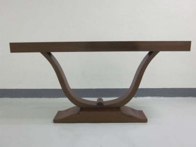Alfred Porteneuve Two French Art Deco Macassar Ebony Style Sofa Tables Consoles