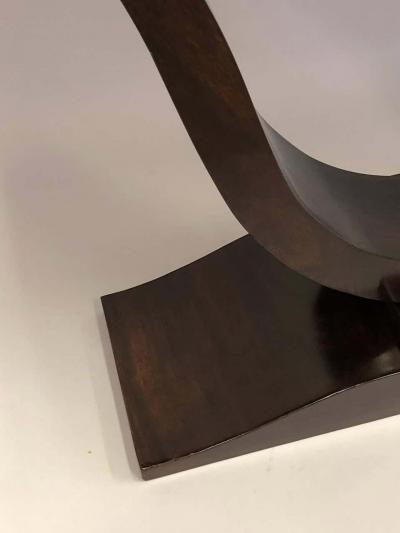 Alfred Porteneuve Two French Art Deco Macassar Ebony Style Sofa Tables Consoles