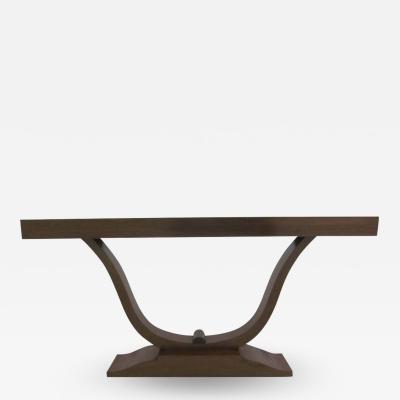 Alfred Porteneuve Two French Art Deco Macassar Ebony Style Sofa Tables Consoles