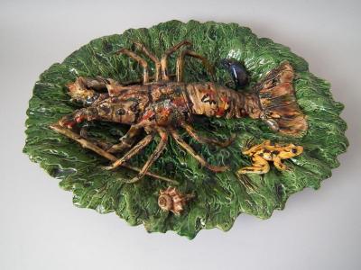Alfred Renoleau Alfred Renoleau Majolica Palissy Lobster Platter