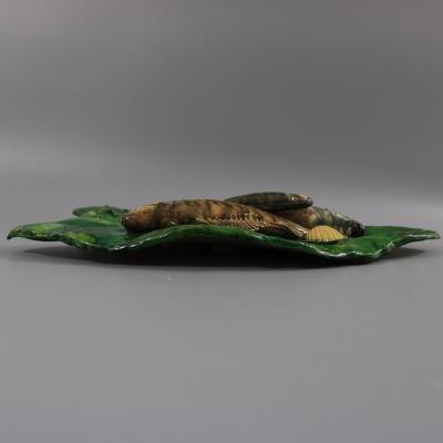 Alfred Renoleau Palissy Majolica Fish Wall Plaque