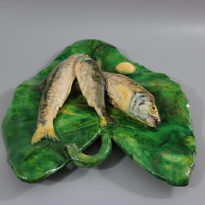 Alfred Renoleau Palissy Majolica Fish Wall Plaque