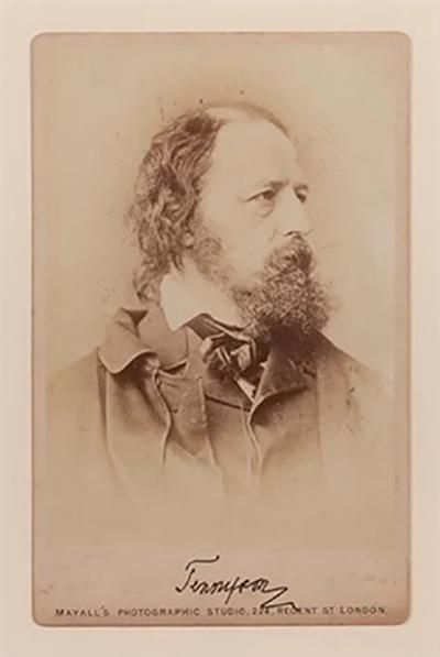 Alfred Tennyson Cabinet card portrait of Alfred Tennyson signed by him by Alfred Tennyson