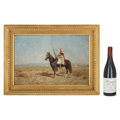 Alfred Wordsworth Thompson Antique Orientalist equestrian oil painting by Wordsworth Thompson
