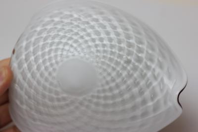 Alfredo Barbini Alfredo Barbini Cherry Red and White Anturium Glass Bowl 1960 Italy