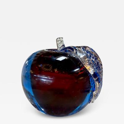 Alfredo Barbini Alfredo Barbini Murano Sommerso Glass Apple Sculpture