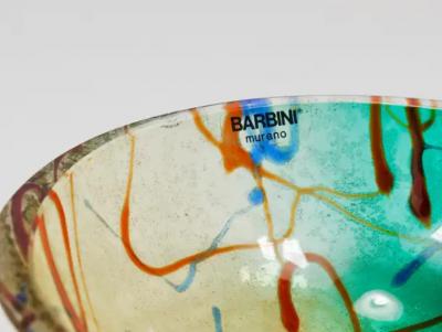 Alfredo Barbini Alfredo Barbini Signed Murano Art Glass Bowl or Ashtray Italy 1970s