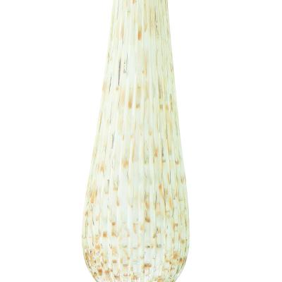 Alfredo Barbini Artisan Murano Glass Table Lamp with Silver Leaf Accents 1970s