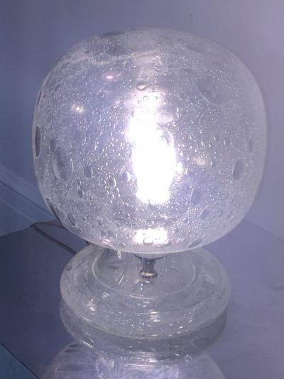Alfredo Barbini Barbini Murano Glass Orb Lamp