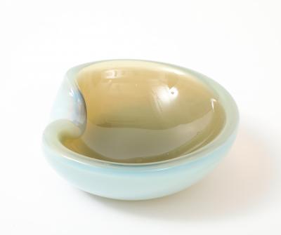 Alfredo Barbini Barbini Opalescent Beige Murano Dish