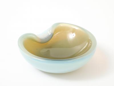 Alfredo Barbini Barbini Opalescent Beige Murano Dish