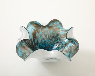 Alfredo Barbini Barbini Turquoise Copper Vide Poche