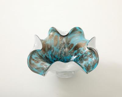 Alfredo Barbini Barbini Turquoise Copper Vide Poche