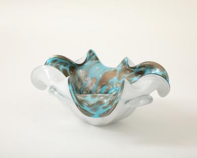 Alfredo Barbini Barbini Turquoise Copper Vide Poche