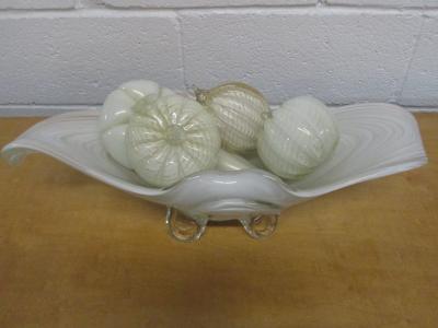 Alfredo Barbini Decorative Alfredo Barbini Murano Fruit Bowl Centerpiece