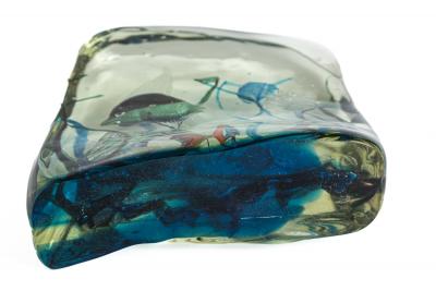 Alfredo Barbini Large Mid Century Murano Glass Aquarium Attributed To Alfredo Barbini