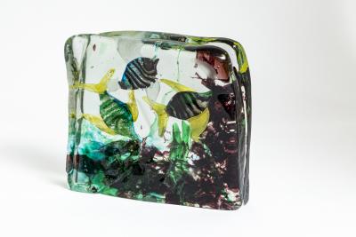 Alfredo Barbini Medium MC Murano Glass Aquarium Attributed to Alfredo Barbini For Cenedese