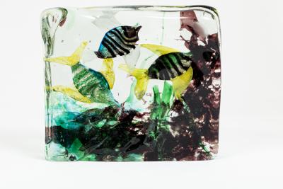 Alfredo Barbini Medium MC Murano Glass Aquarium Attributed to Alfredo Barbini For Cenedese