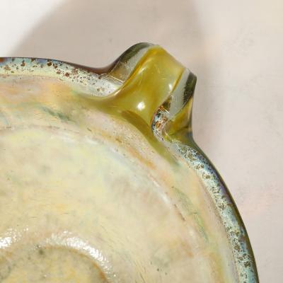 Alfredo Barbini Mid Century Hand Blown Opalene Murano Glass Centerpiece Bowl w Spout by Barbini