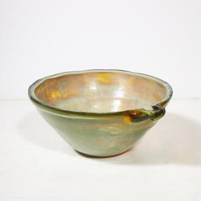 Alfredo Barbini Mid Century Hand Blown Opalene Murano Glass Centerpiece Bowl w Spout by Barbini
