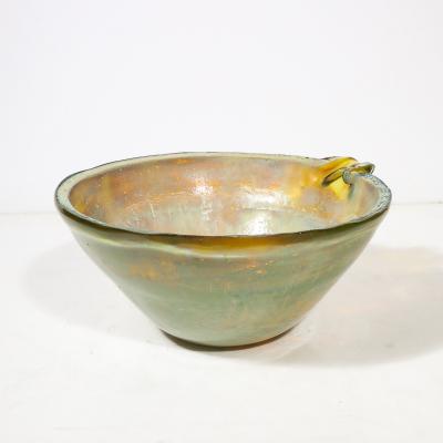 Alfredo Barbini Mid Century Hand Blown Opalene Murano Glass Centerpiece Bowl w Spout by Barbini