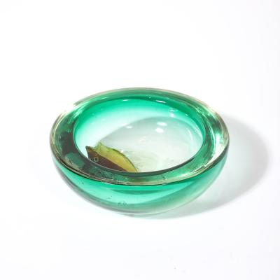 Alfredo Barbini Mid Century Modernist Fish Motif Hand Blown Murano Glass Bowl by Alfredo Barbini