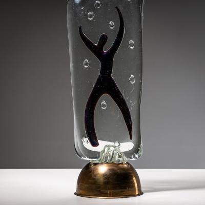 Alfredo Barbini Table Lamp attributed to Alfredo Barbini Murano Italy Mid 20th Century