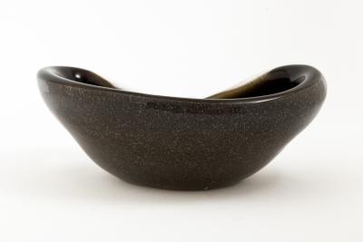 Alfredo Barbini Vintage Italian Organic Blown Sommerso Fumato Bowl Attrb To Alfredo Barbini