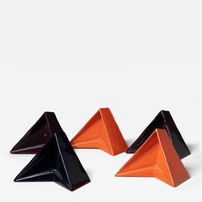 Alfredo Pizzo Greco Set of Six Ceramic Sculptures by Alfredo Pizzo Greco