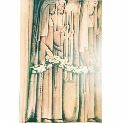 Alfredo Ramos Martinez Original Ramos Martinez Fresco Panel 1934