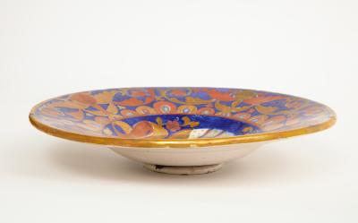 Alfredo Santarelli Majolica Decorative Plate by Alfredo Santarelli Depicting Nonnina Strozzi