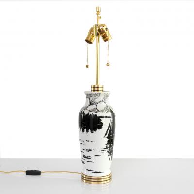 Algot Eriksson ALGOT ERIKSSON ART NOUVEAU CERAMIC LAMP FOR ALP SWEDEN